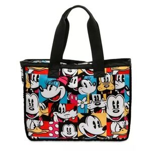 DISNEY Store Mickey Mouse & Friends Bright‎ colored Tote Bag Purse READ~GOOFY